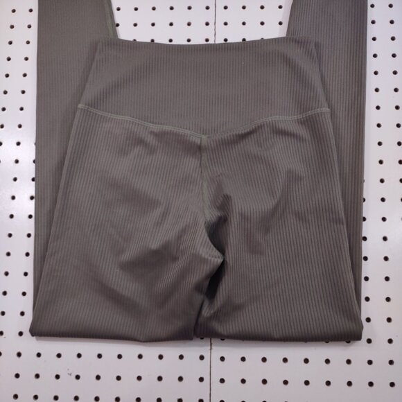 Girlfriend Collective Olive Green Ribbed Highwaisted Leggings, Size Small - Picture 9 of 9